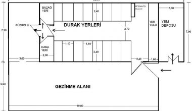 16 Başlık Yarı Açık Ahır Planı